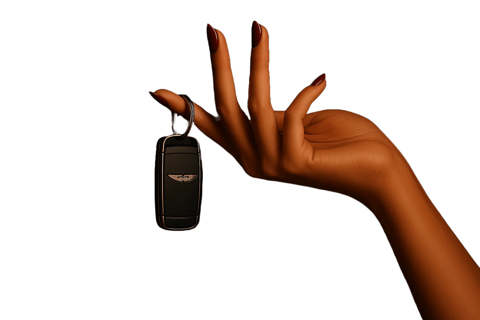 Woman holding car keys